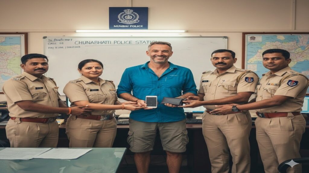 चुनाभट्टी पुलिस की तत्परता : ऑस्ट्रेलियाई पर्यटक को मिला उसका खोया कीमती सामान