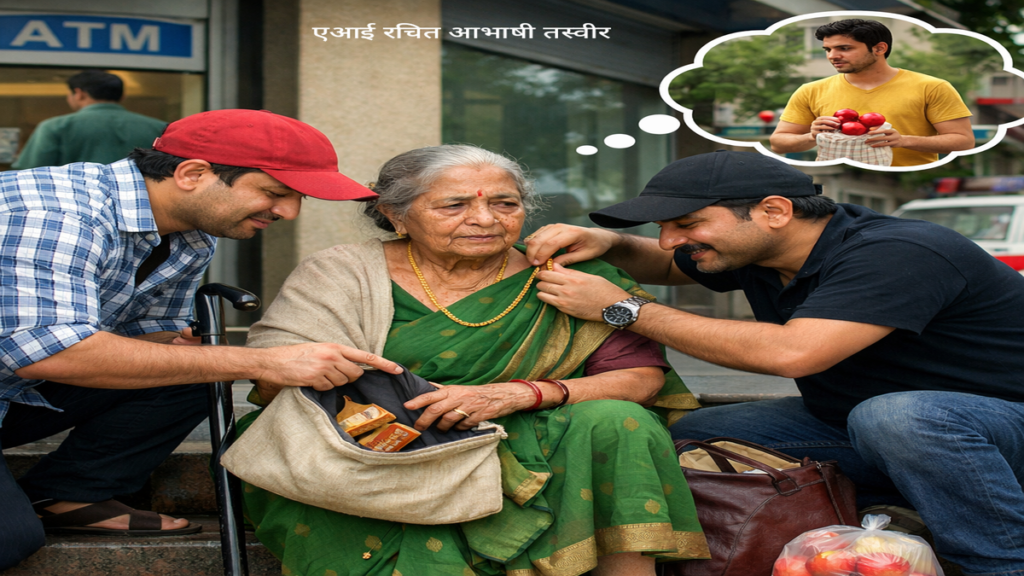 सेब लाने गया बेटा : ‘बोलबचन ठग’ ले भागे वृद्धा की तीन तोले की चेन