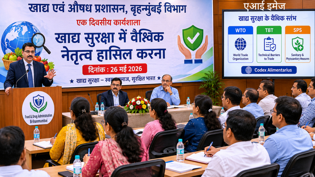 खाद्य सुरक्षा में वैश्विक नेतृत्व की दिशा में बड़ा कदम : मुंबई में खाद्य एवं औषध प्रशासन की विशेष कार्यशाला आज