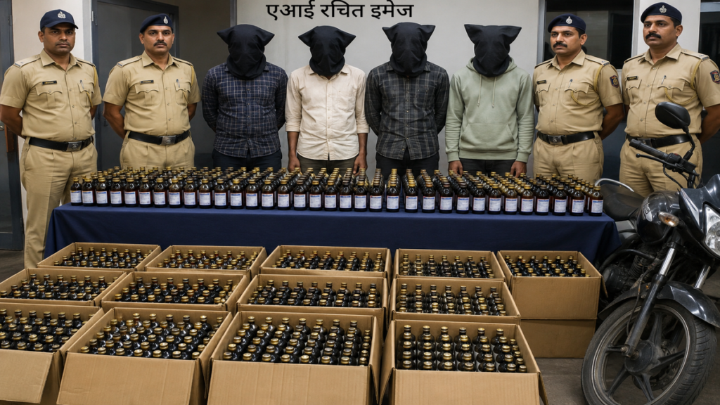 कोडीन फॉस्फेट युक्त 4,734 बोतल नशीला सिरप जब्त : एनडीपीएस के तहत चार आरोपी गिरफ्तार