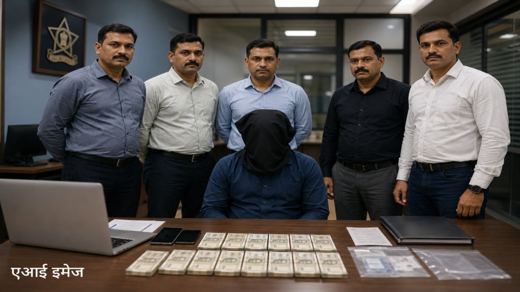 सोशल मीडिया पर बदनामी की धमकी देकर वसूली : गिरोह का एक गुर्गा चढ़ा क्राइम ब्रांच के हत्थे