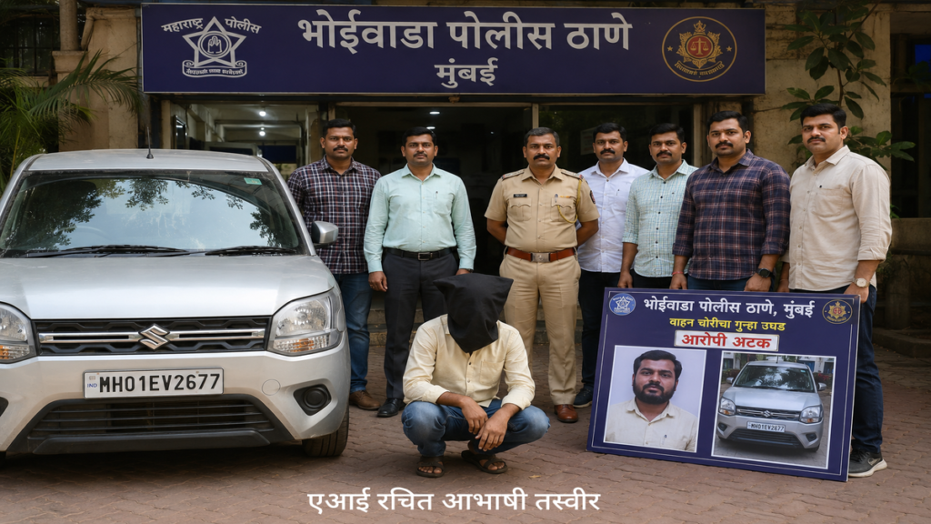 ऑनलाइन प्लेटफॉर्म से बुलाए गए ड्राइवर ने चुराई कार : भोईवाड़ा पुलिस ने किया गिरफ्तार