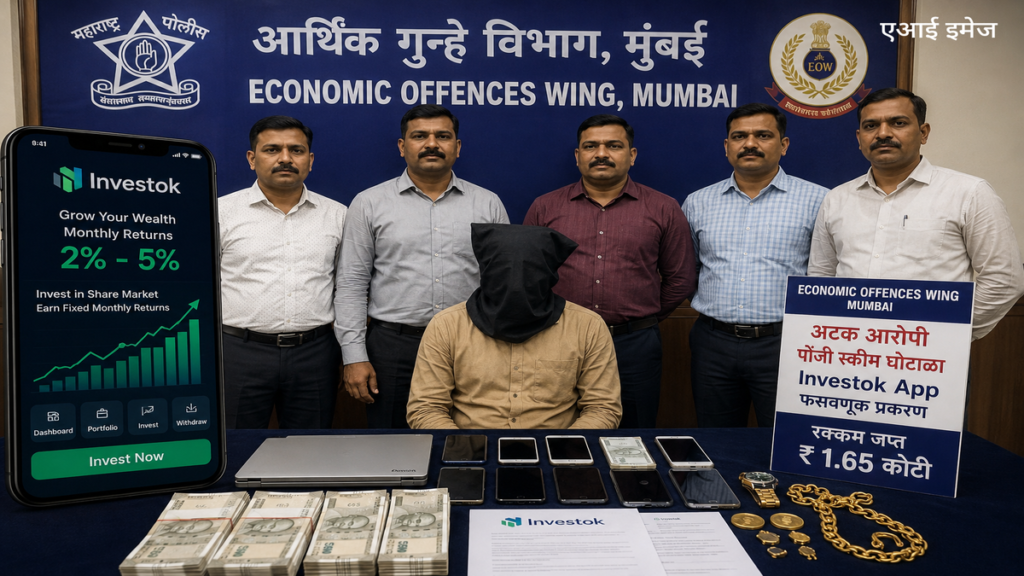Investok ऐप से 30 करोड़ रुपये की ठगी : मुंबई EOW ने मुख्य आरोपी को किया गिरफ्तार