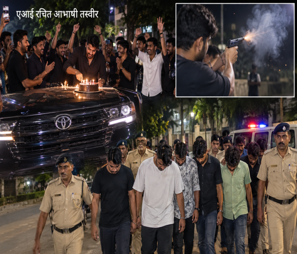 दोस्त के बर्थडे पार्टी में फायरिंग पड़ी भारी : 10 आरोपी पुलिस की गिरफ्त में